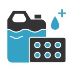 Pool chemicals balanced icon