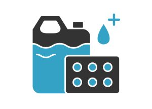 Pool chemicals balanced icon